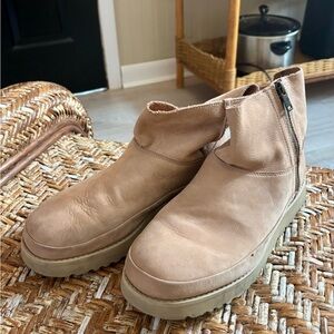 Tan Ugg Zip Booties